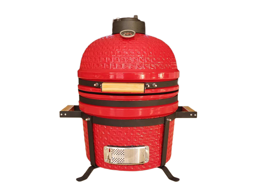 Garden Middle Carvão Vermelho 15 polegadas Kamado Grill BBQ