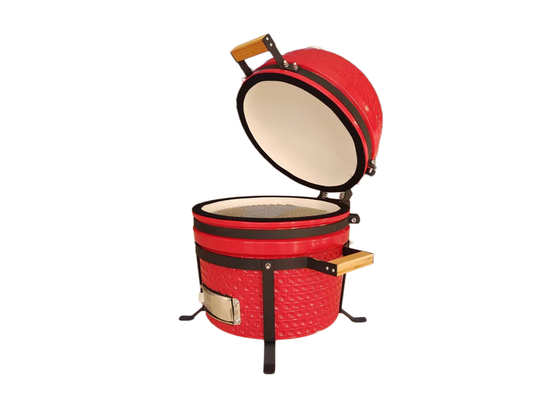 Garden Middle Carvão Vermelho 15 polegadas Kamado Grill BBQ