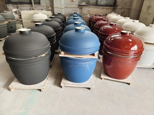 Bolha Azul Carvão Vidrado Kamado Grill 27 Inch BBQ