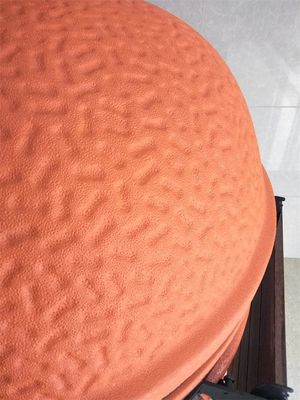 Grade cerâmica vitrificada alaranjada redonda do ASSADO 54.6cm Kamado